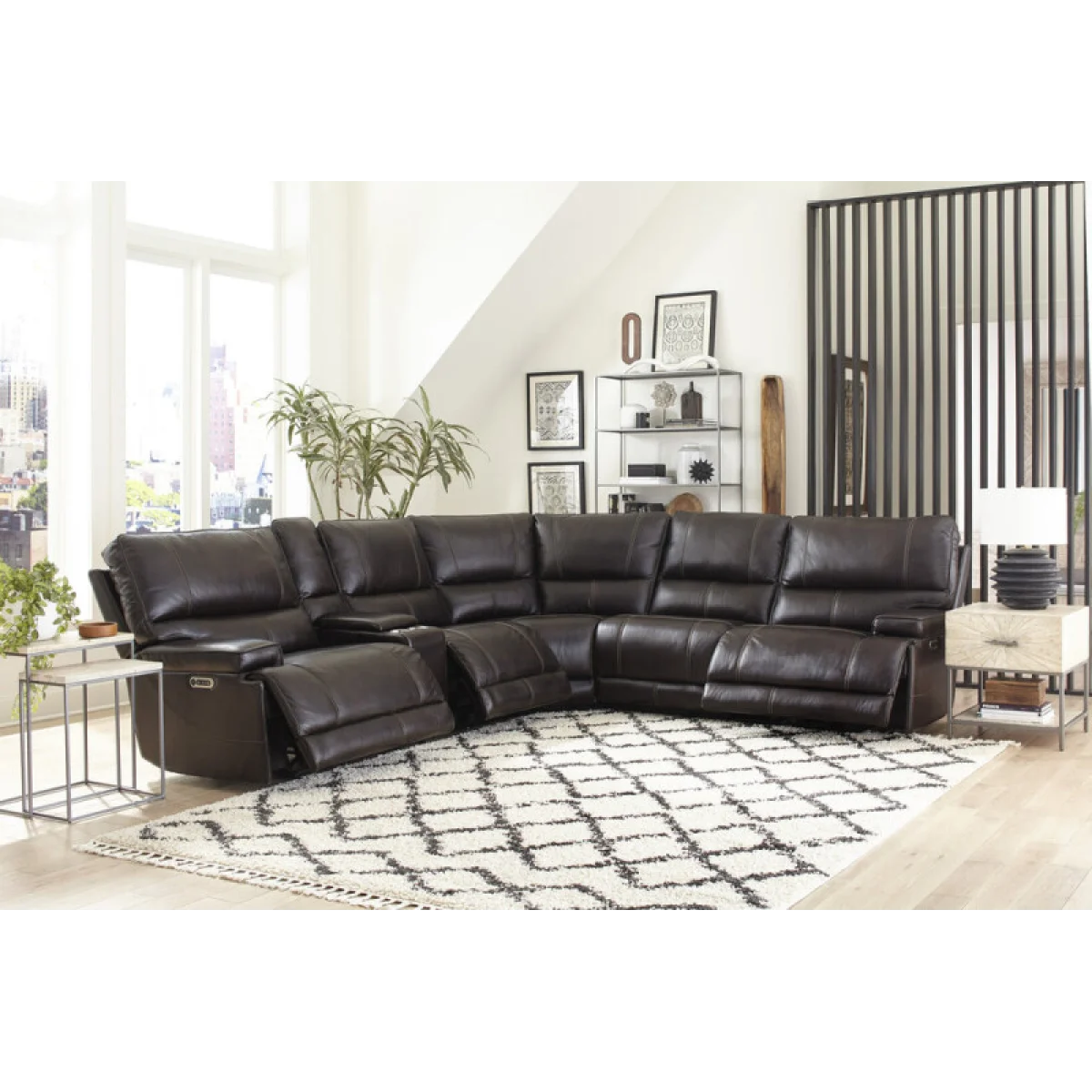 Whitman – Verona Coffee – Powered By Freemotion 6pc Package A (811lph, 810p, 850, 840, 860, 811rph) Recliners Brown 7