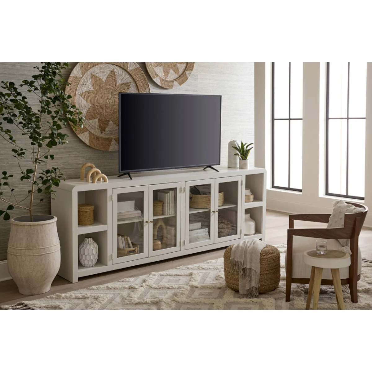 Taylor 96″ Console W/ 4 Doors Entertainment Stands Aspen Home 7