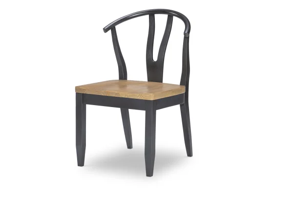 Wishbone Back Side Chair Black Chairs & Benches black