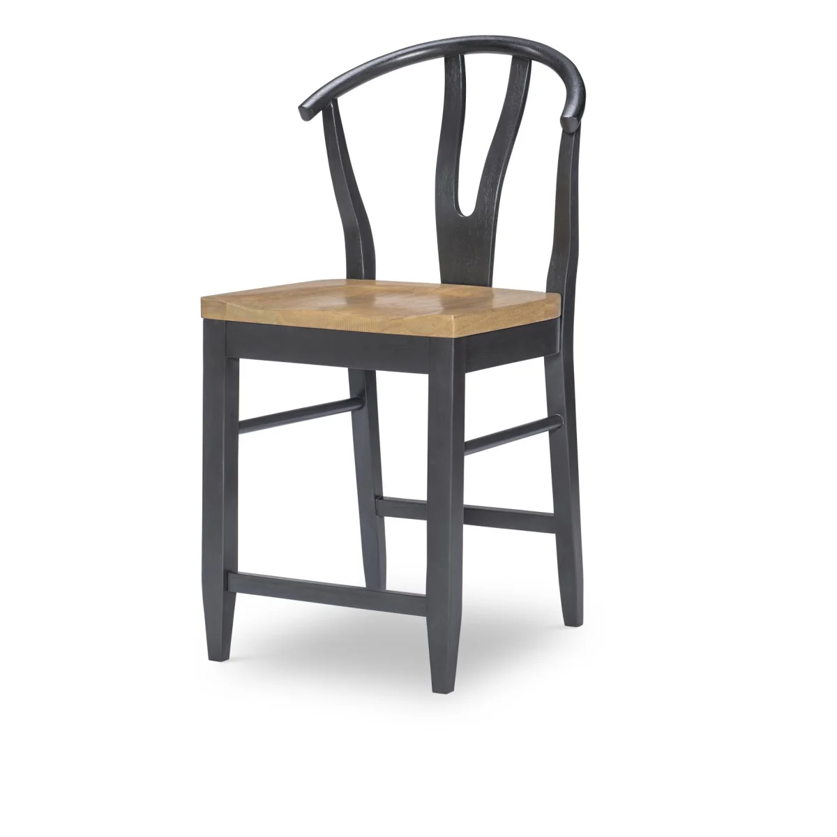 Wishbone Back Counter Height Chair Black Chairs & Benches black 4