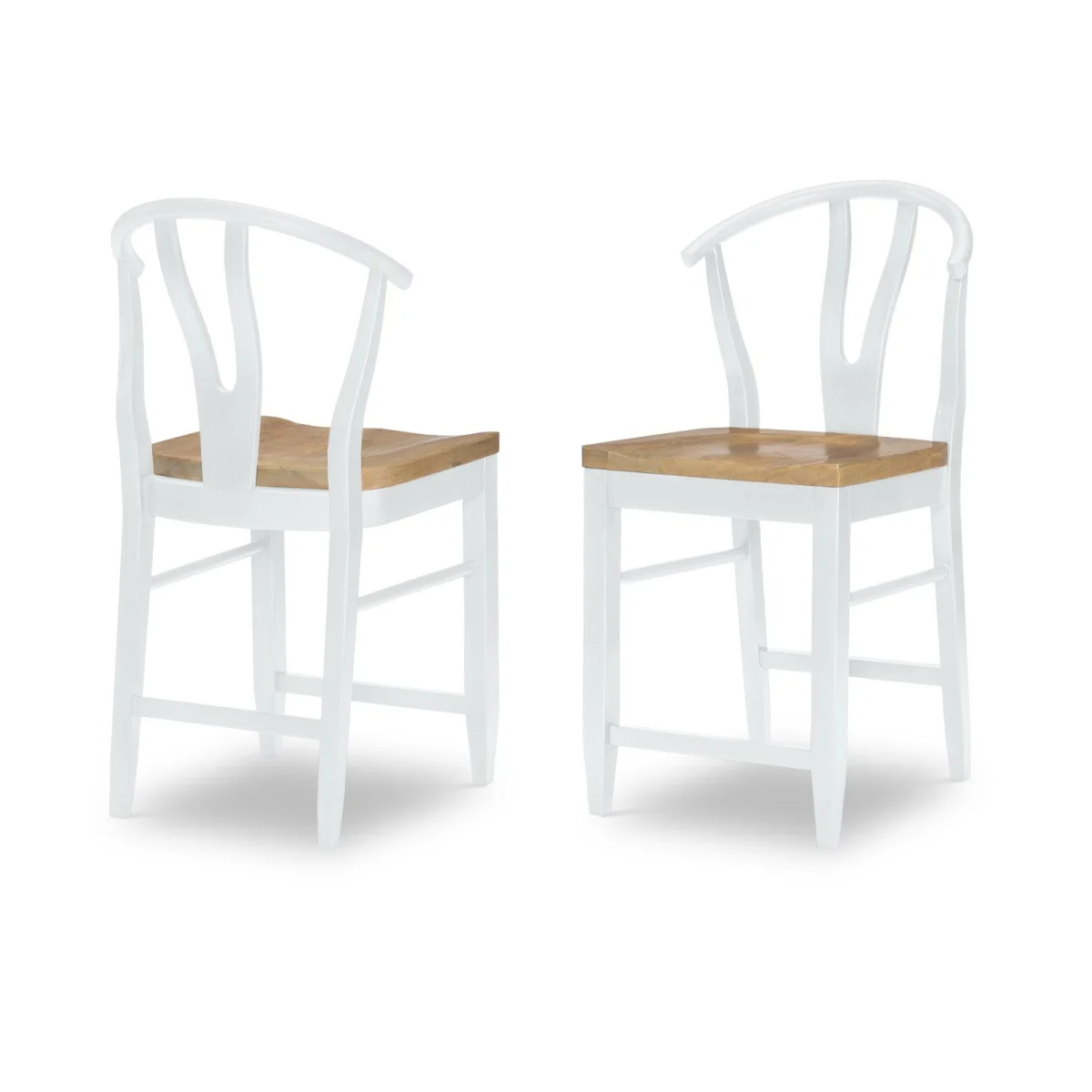 Wishbone Back Counter Height Chair White Chairs & Benches Chairs & Benches 7