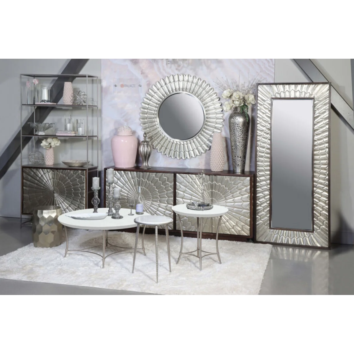 Crossings Palace Accent Table (made Of Iron & Marble) Accent Furniture Accent Furniture 11