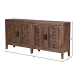 Crossings Portland 78 In. Tv Console Entertainment Stands Brown 11