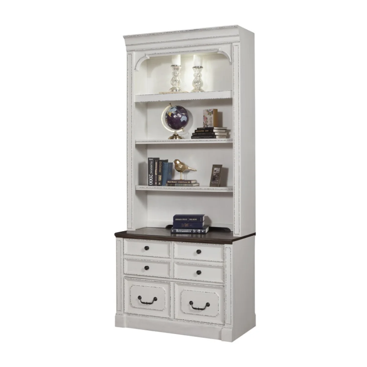 Provence 2pc Lateral File & Hutch Entertainment Stands Entertainment Stands 6