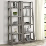 Pure Modern Pair Of Angled Etagere Bookcase Piers Bookcases Bookcases 8