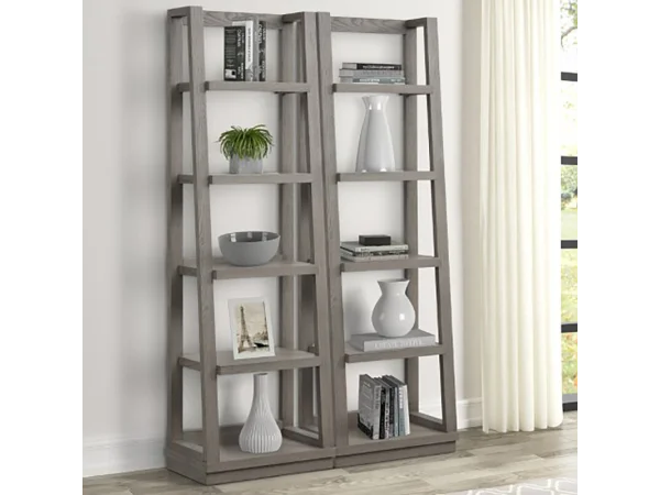 Pure Modern Pair Of Angled Etagere Bookcase Piers Bookcases Bookcases