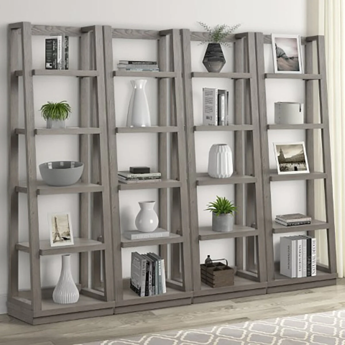 Pure Modern Pair Of Angled Etagere Bookcase Piers Bookcases Bookcases 6