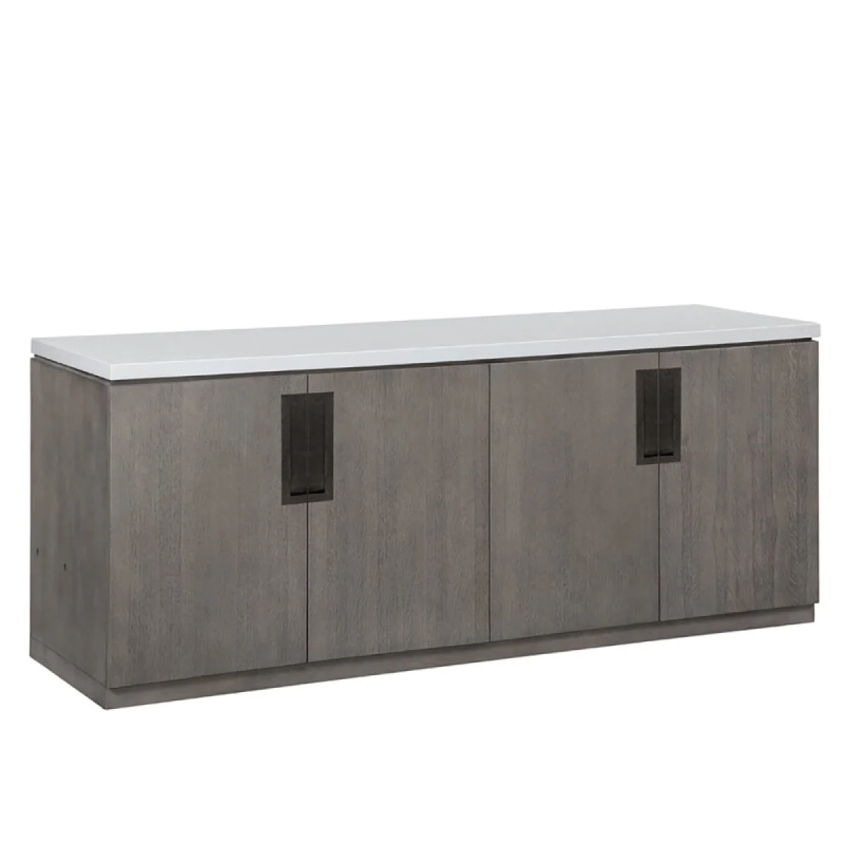 Pure Modern Credenza With Quartz Top Office Storage Gray 7