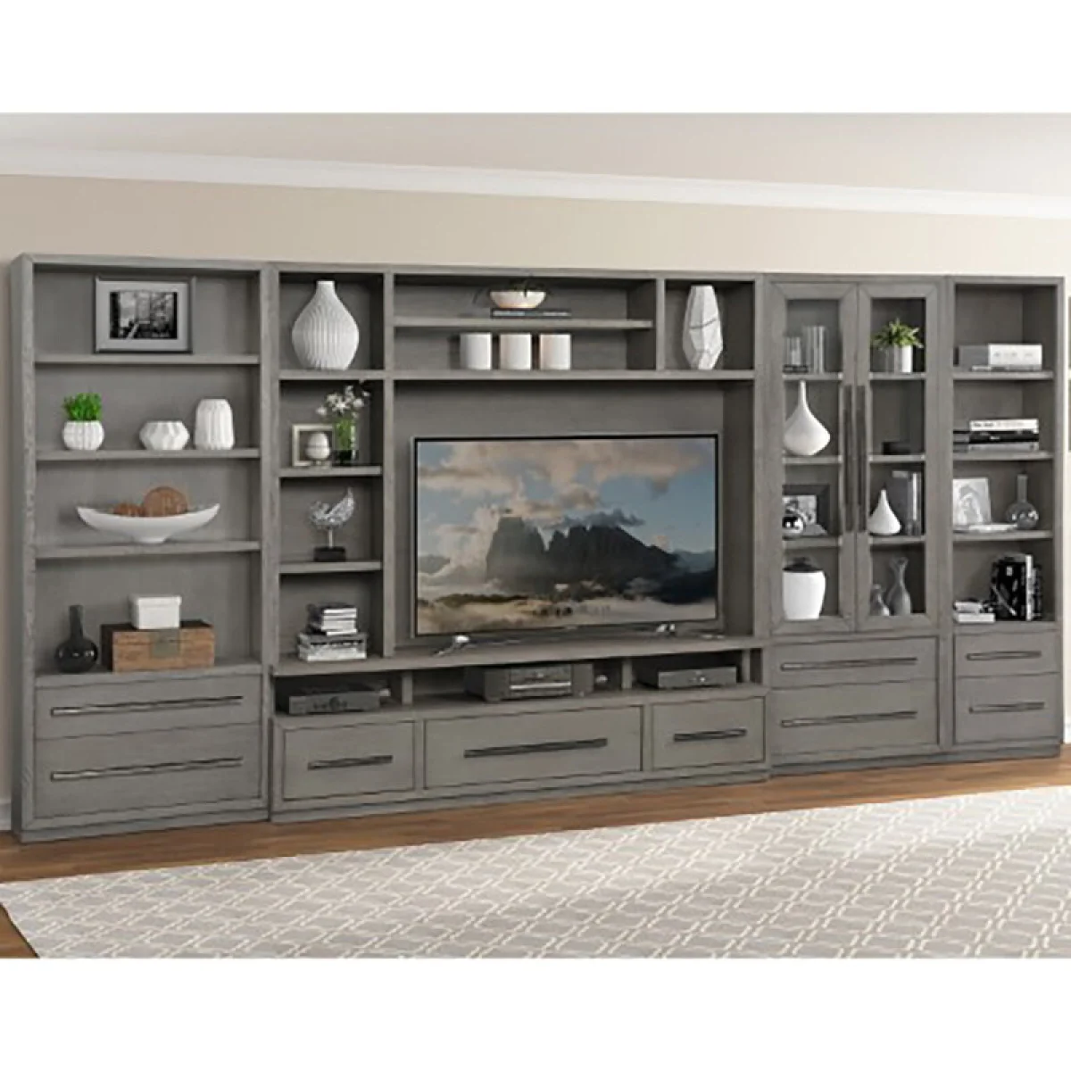 Pure Modern 5pc Entertainment Wall Entertainment Stands Entertainment Stands 4