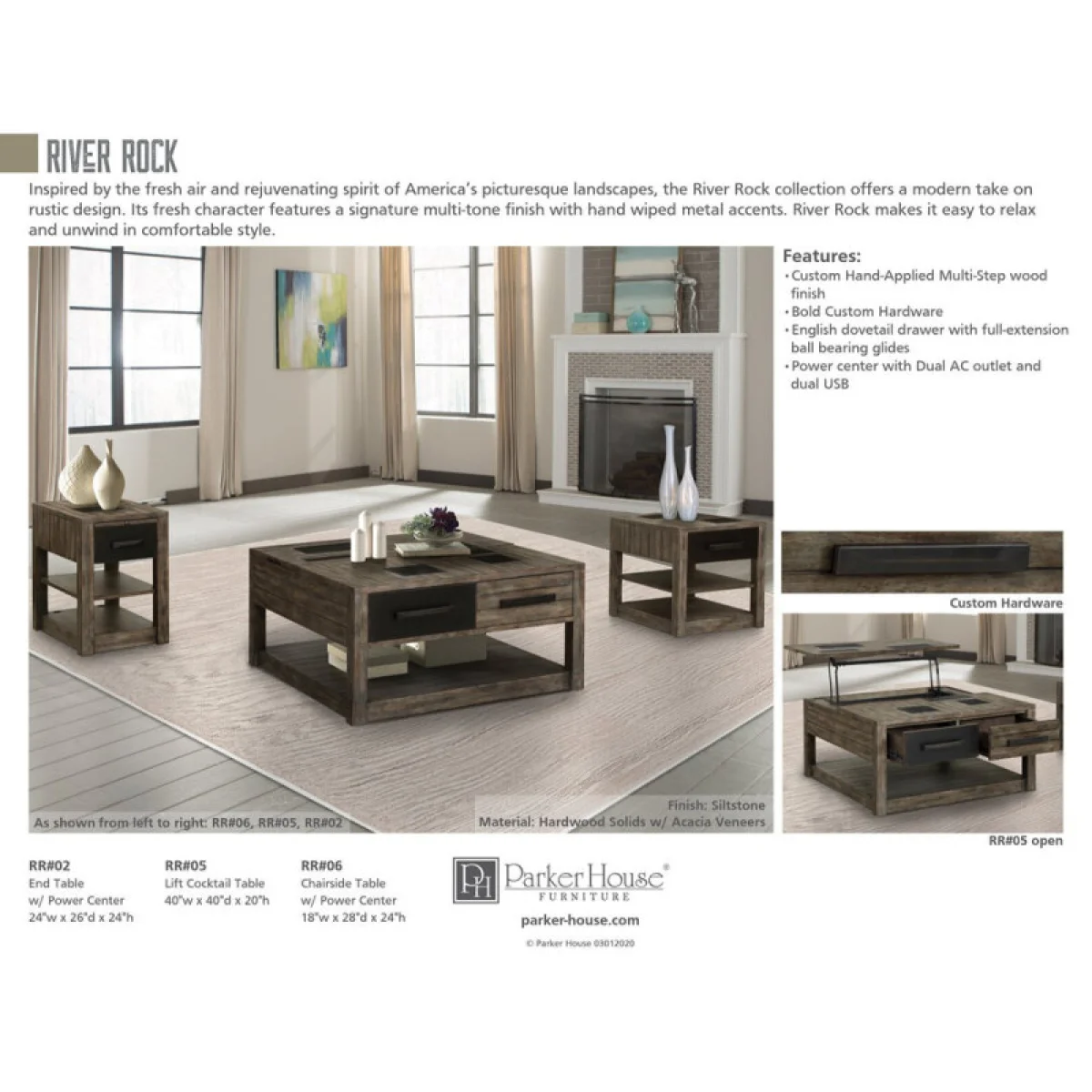 River Rock End Table End tables Brown 9