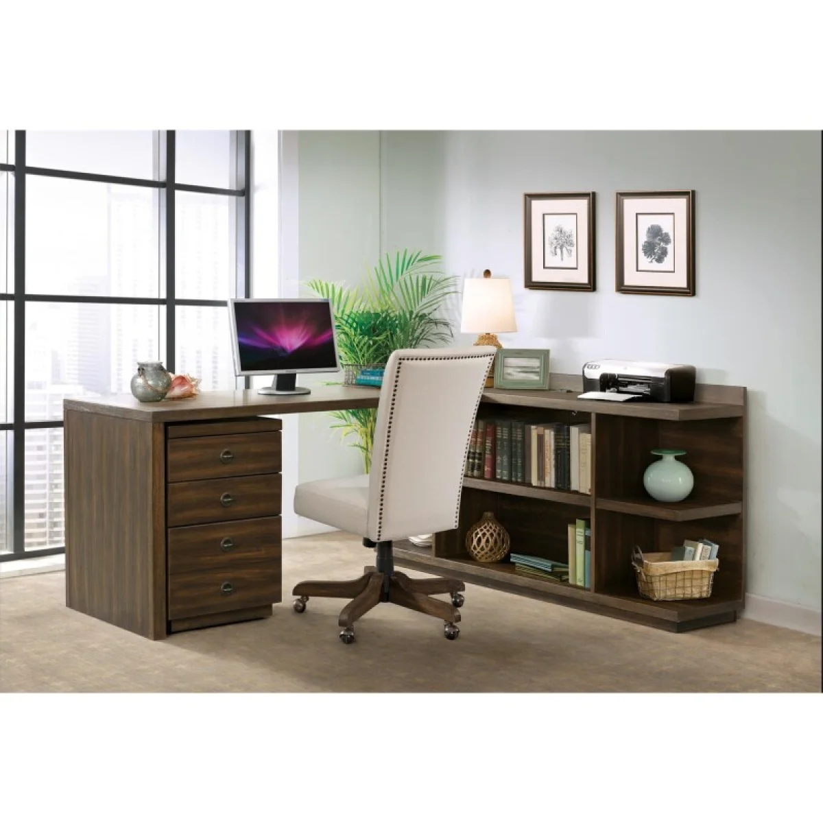 Perspectives L Desk Desks Brown 8