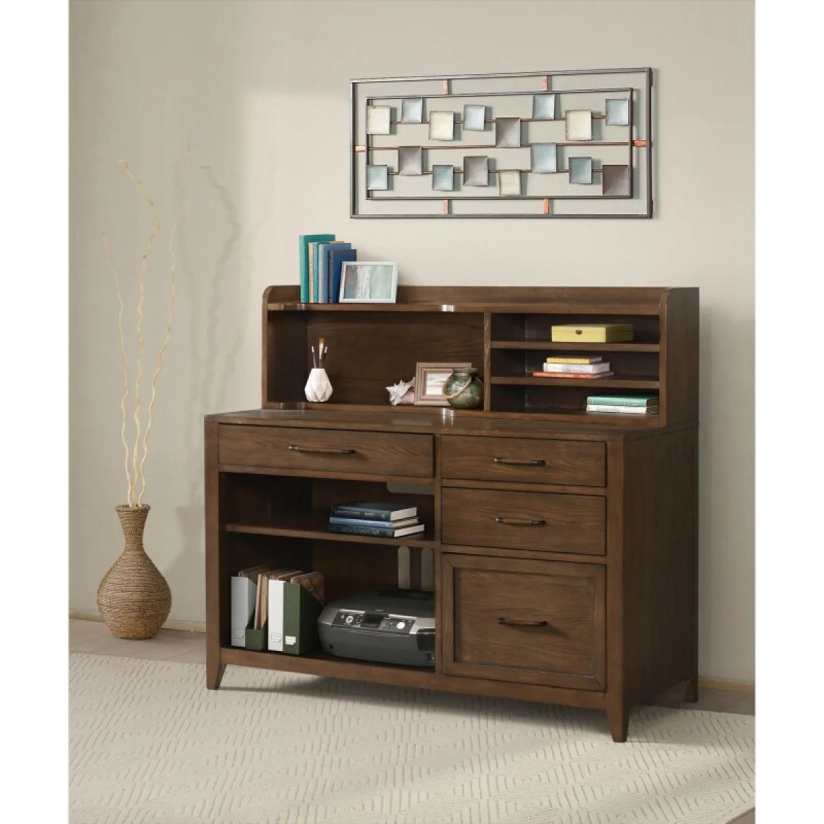 Vogue L Desk With Storage Desks Brown 10