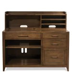 Vogue Credenza And Hutch Desks Brown 31