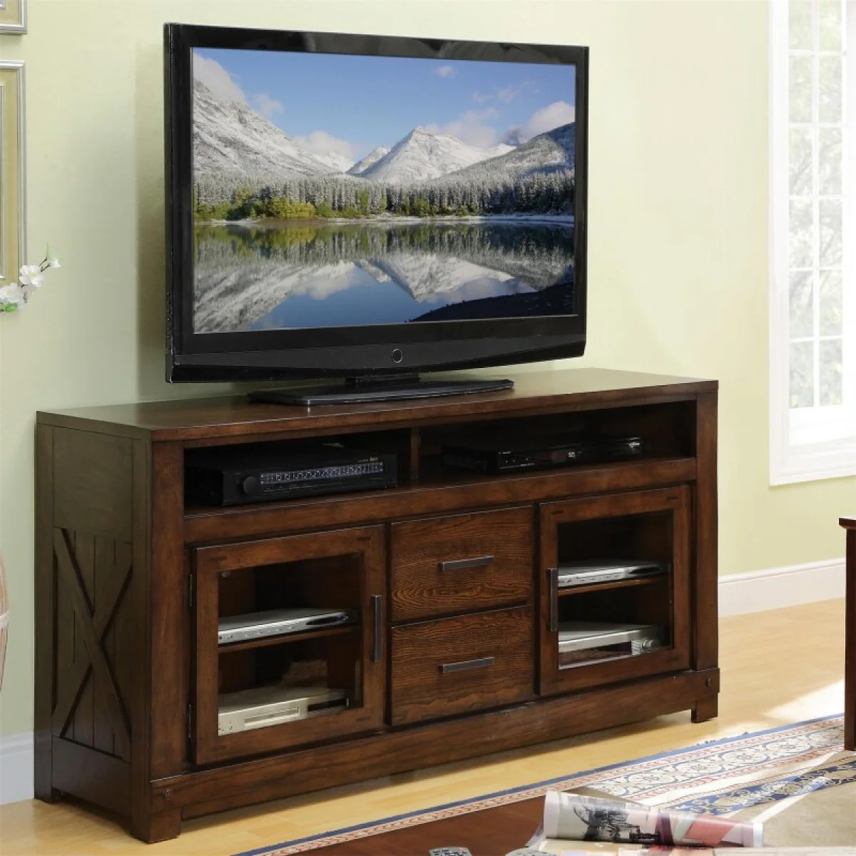 Windridge Wall Unit Entertainment Stands Brown 10