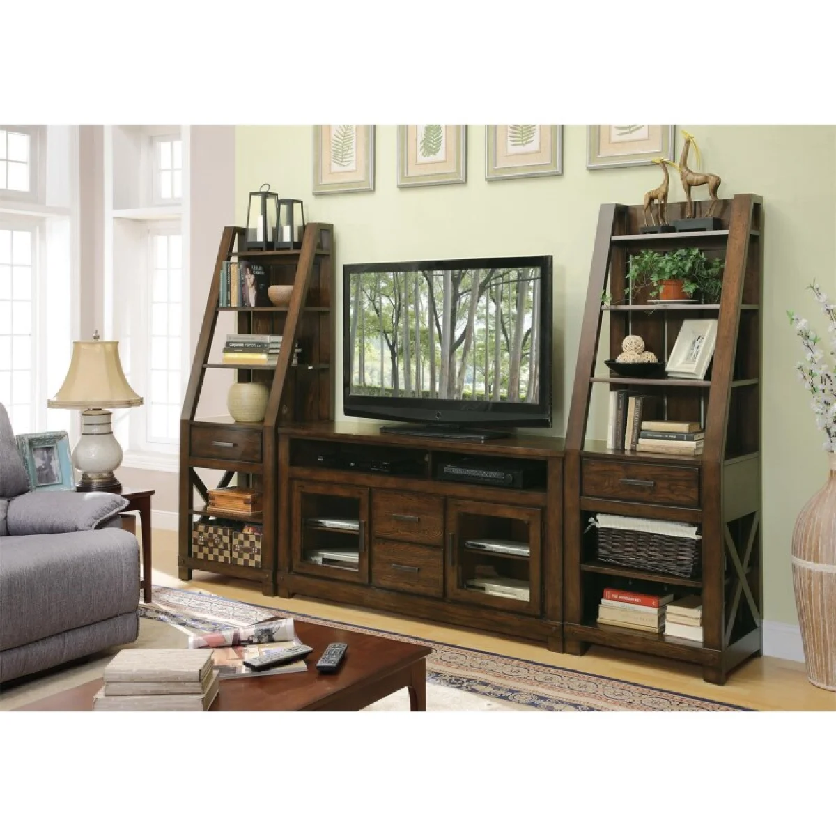 Windridge Wall Unit Entertainment Stands Brown 8