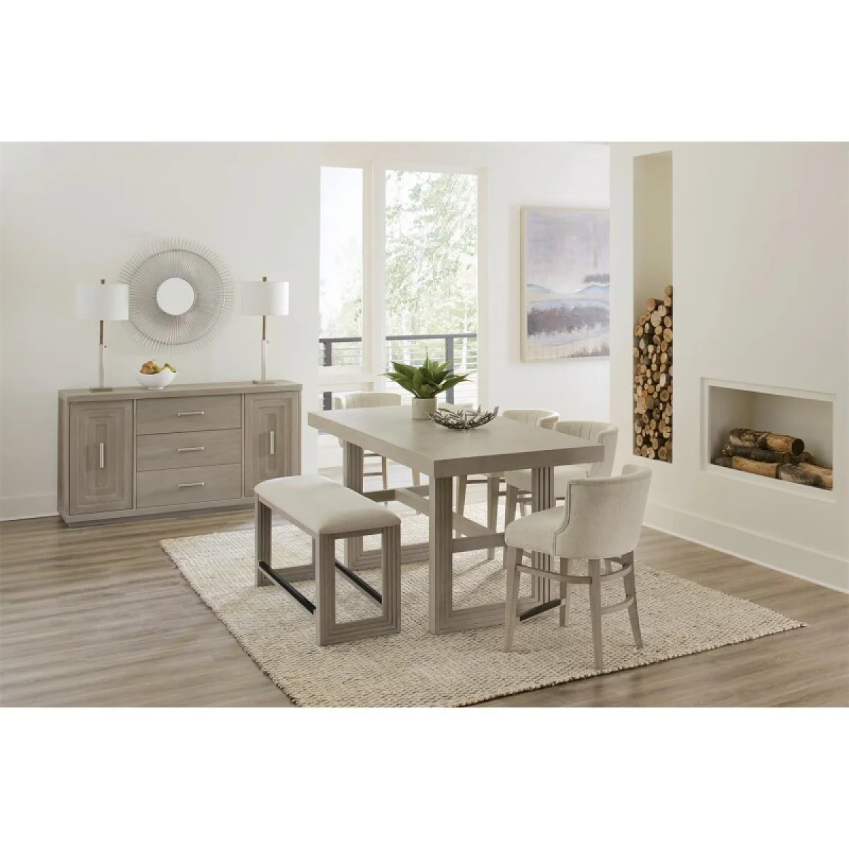 Cascade Counter Height Dining Table Dining Tables Cream 16