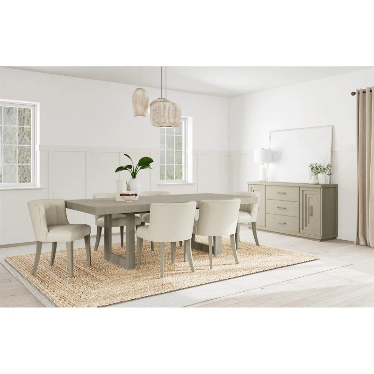 Cascade Rectangular Dining Table Dining Tables Cream 4