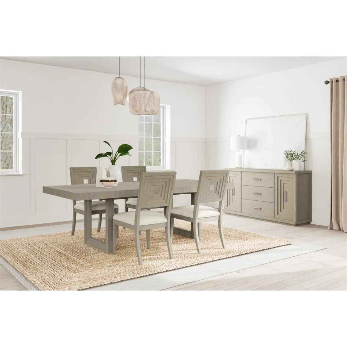 Cascade Rectangular Dining Table Dining Tables Cream 11