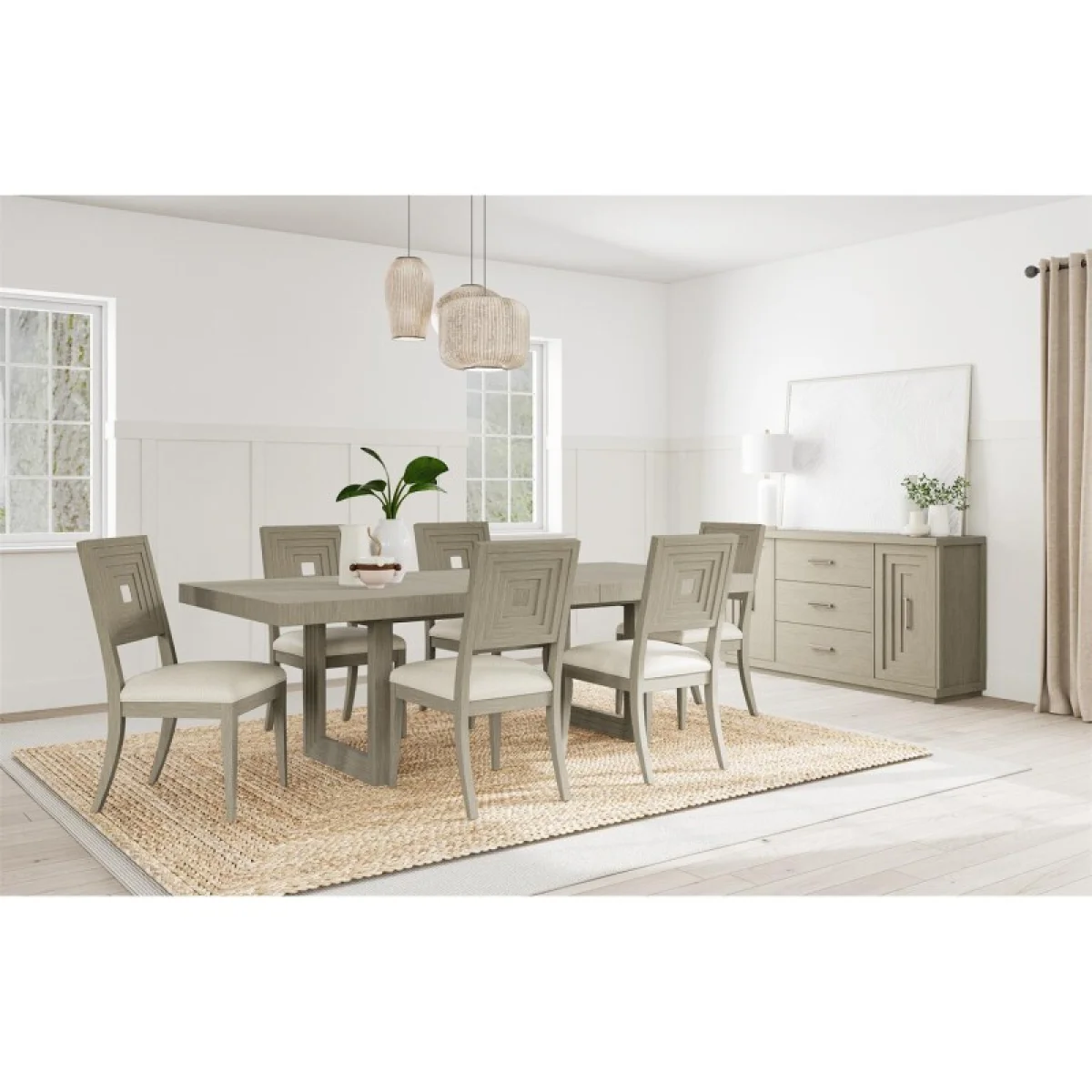Cascade Rectangular Dining Table Dining Tables Cream 12