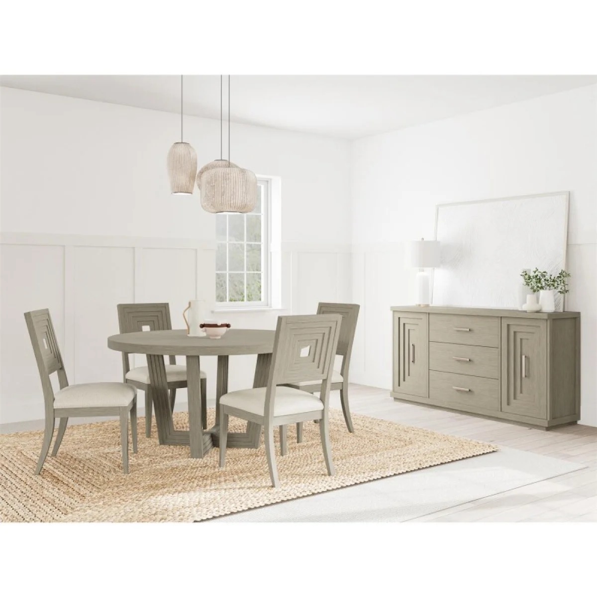 Cascade Round Dining Table Dining Tables Cream 4