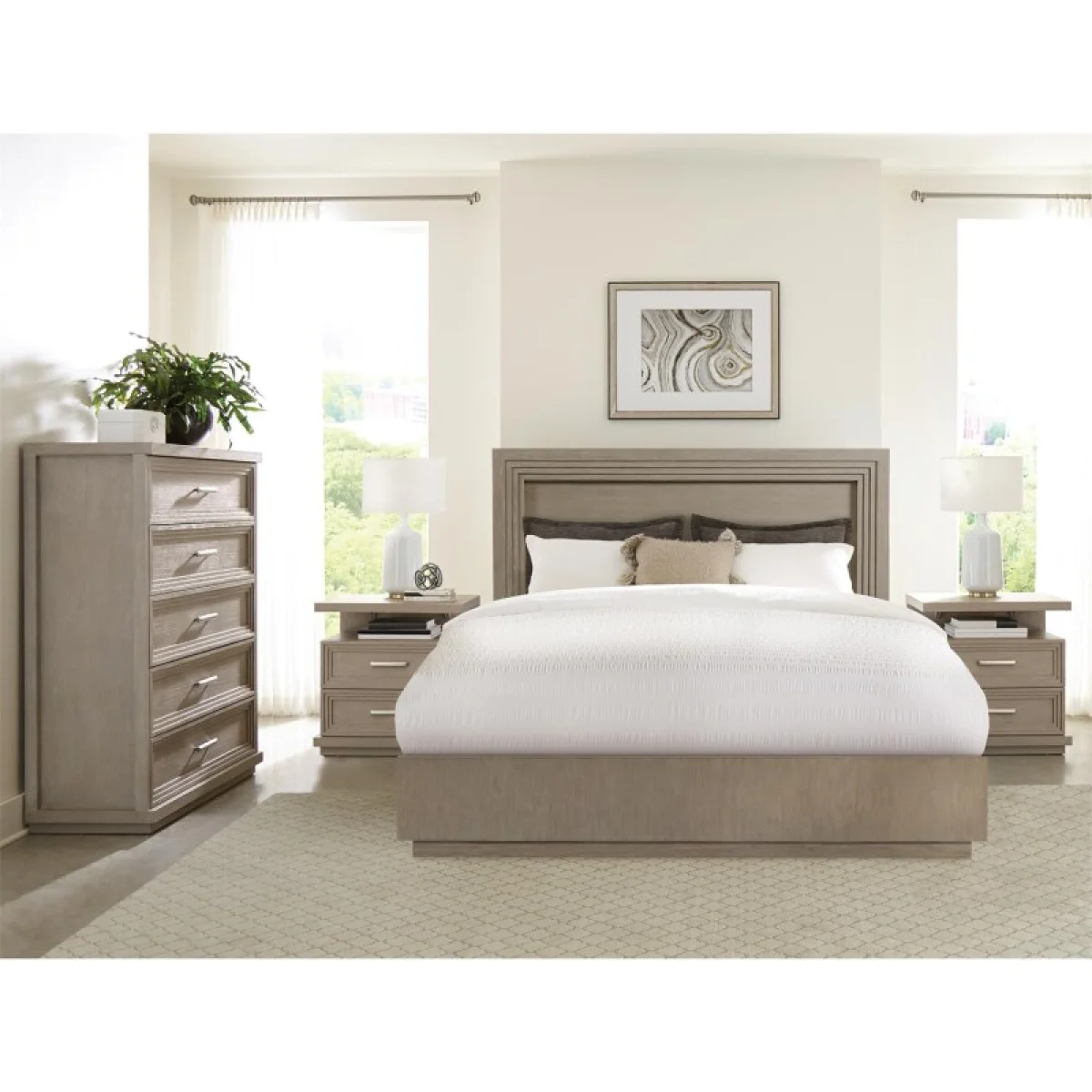 Cascade Queen Illuminated Panel Bed Beds Beds 9