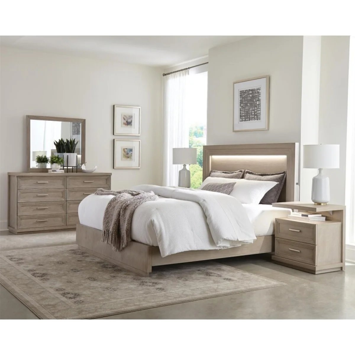 Cascade King Illuminated Panel Bed Beds Beds 11