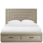 Cascade Queen Panel Upholstered Storage Bed Beds Beds 7