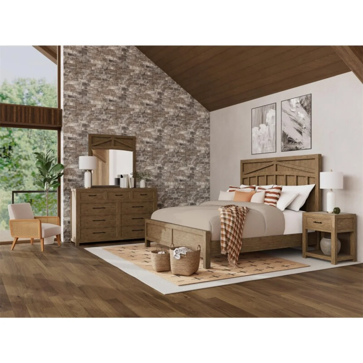Bozeman King Panel Bed Beds Beds 4