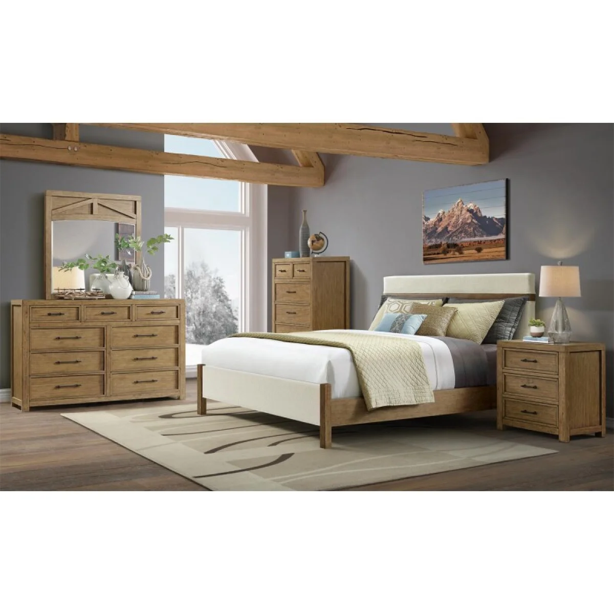 Bozeman King Upholstered Bed Beds Beds 12