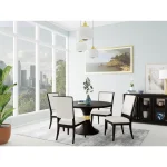 Lydia Round Dining Table Dining Tables black 11