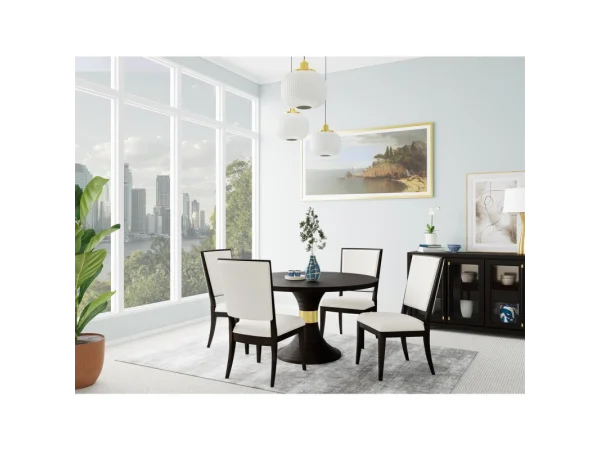 Lydia Round Dining Table Dining Tables black