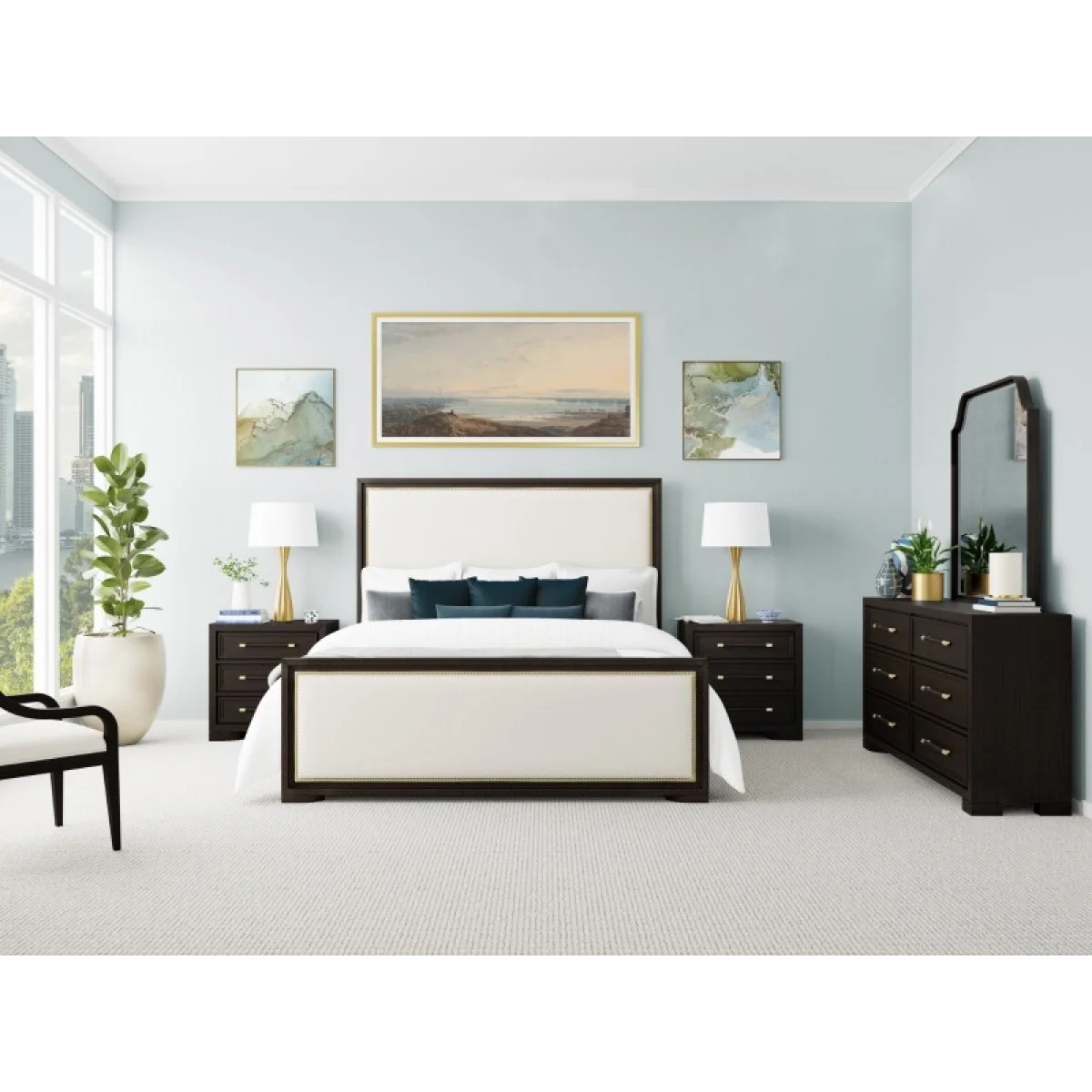 Lydia Queen Upholstered Bed Beds Beds 11