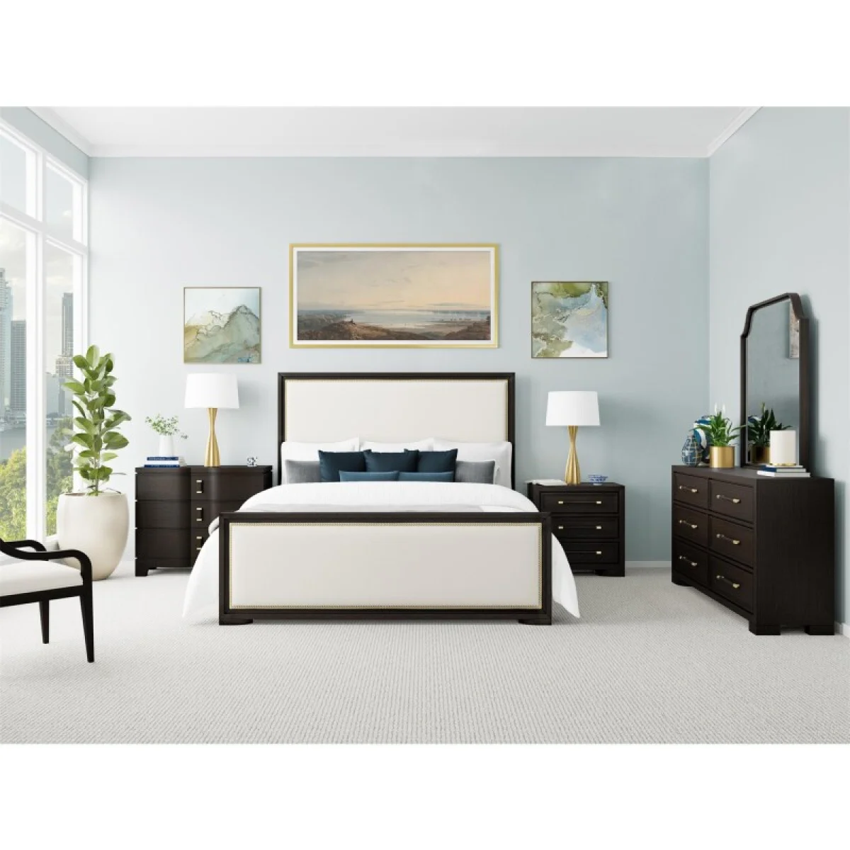 Lydia King Upholstered Bed Beds Beds 11