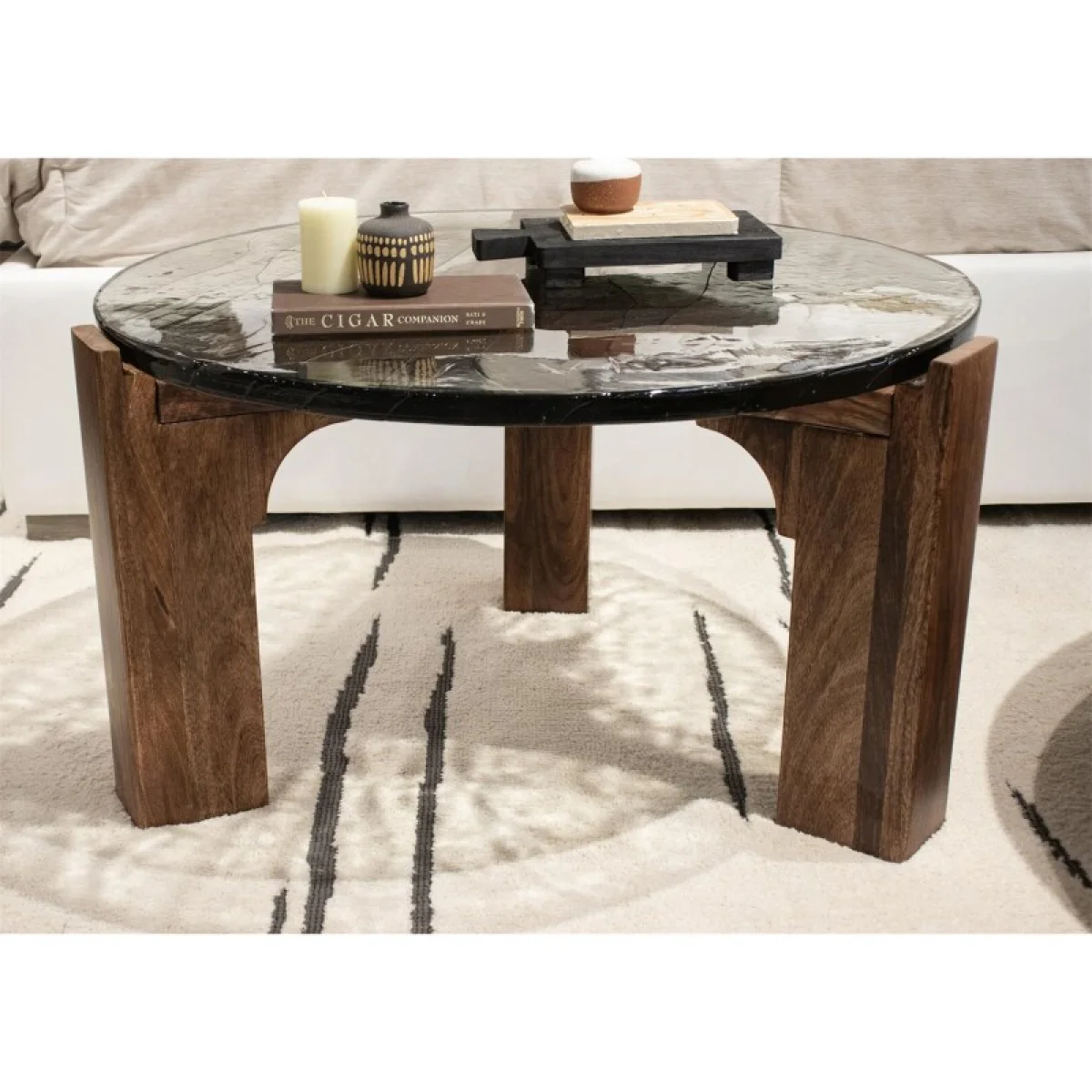 Amner Coffee Table Cocktail & Coffee Tables Brandy Glass 11