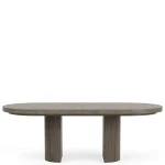 Sariel Double Pedestal Dining Table Dining Tables Brown 24