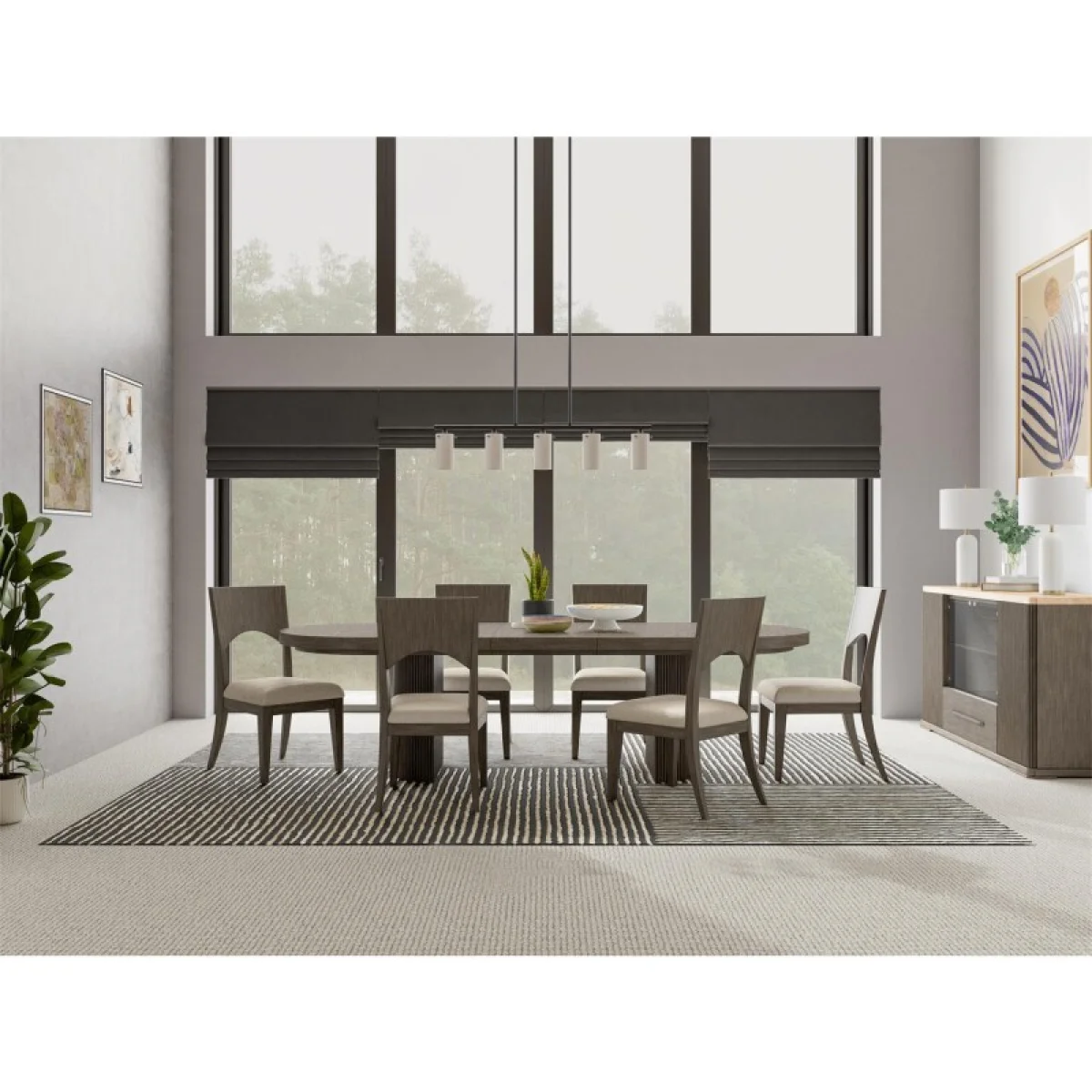 Sariel Double Pedestal Dining Table Dining Tables Brown 16