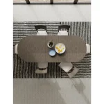 Sariel Double Pedestal Dining Table Dining Tables Brown 35