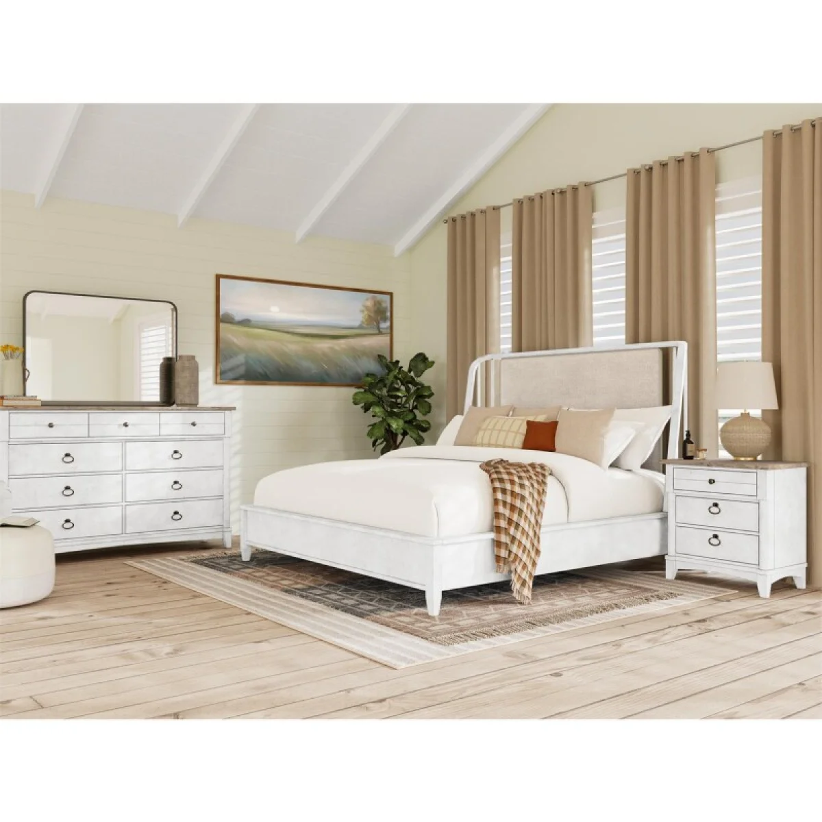 Maddox Queen Spindle Bed Beds Aged Cotton 10