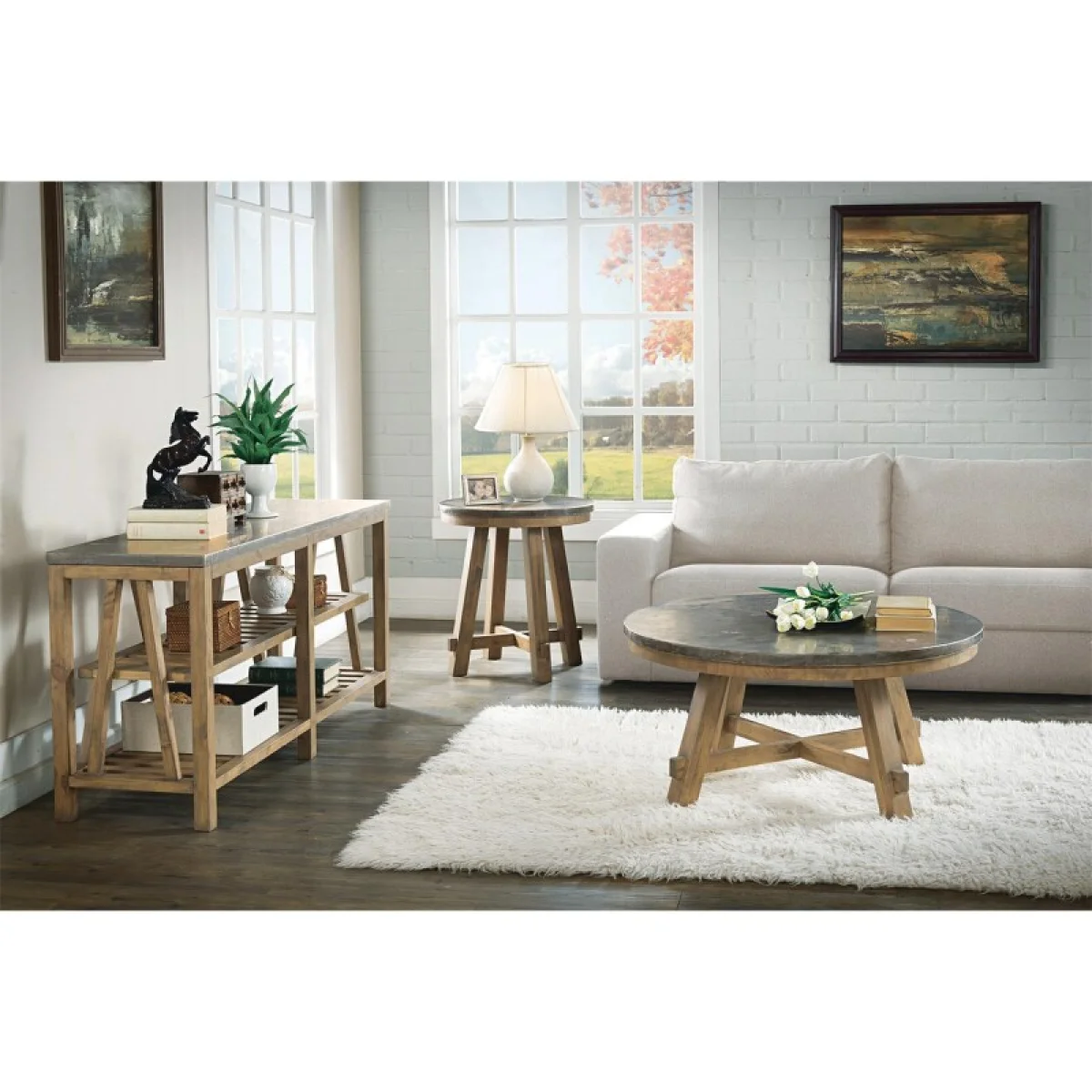 Weatherford Round Side Table Chairside Tables blue 10