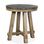 Weatherford Round Side Table Chairside Tables blue 23