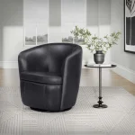 Barolo – Vintage Onyx Swivel Club Chair Chairs black 12