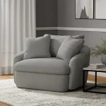 Boomer – Dame Dove Large Swivel Chair W/ 2 Toss Plws Chairs Chairs 13
