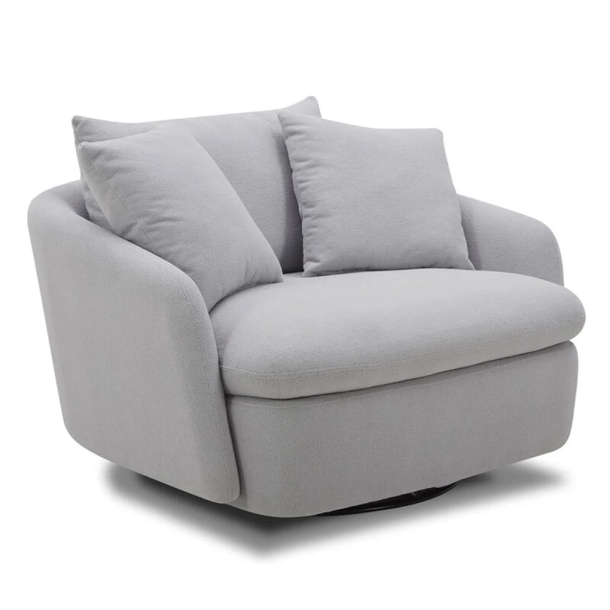 Boomer – Dame Dove Large Swivel Chair W/ 2 Toss Plws Chairs Chairs 7