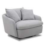 Boomer – Dame Dove Large Swivel Chair W/ 2 Toss Plws Chairs Chairs 16