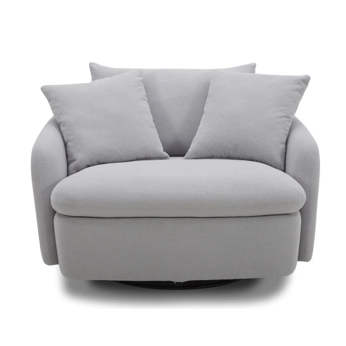 Boomer – Dame Dove Large Swivel Chair W/ 2 Toss Plws Chairs Chairs 8