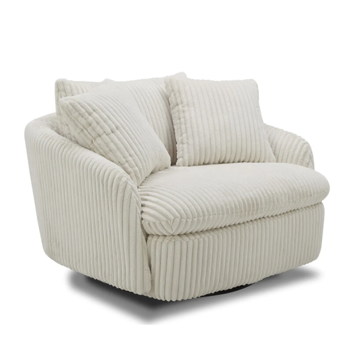 Boomer – Mega Ivory Large Swivel Chair W/ 2 Toss Plws Chairs Chairs 6