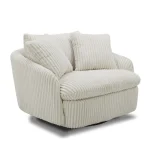 Boomer – Mega Ivory Large Swivel Chair W/ 2 Toss Plws Chairs Chairs 13