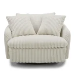 Boomer – Mega Ivory Large Swivel Chair W/ 2 Toss Plws Chairs Chairs 14