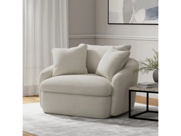 Boomer – Utopia Sand Large Swivel Chair W/ 2 Toss Plws Chairs Chairs
