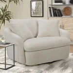 Boomer – Utopia Sand Large Swivel Chair W/ 2 Toss Plws Chairs Chairs 14